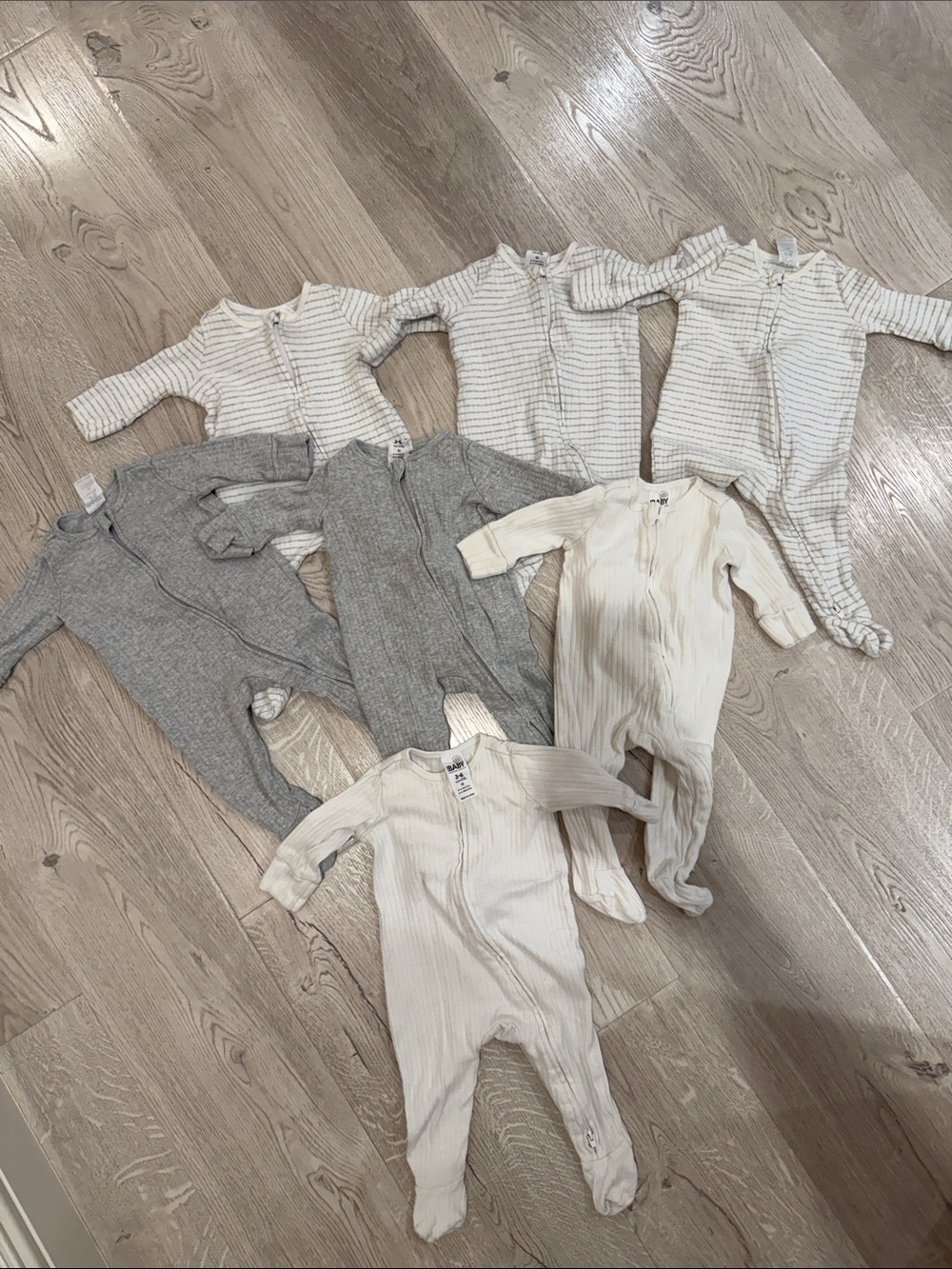 Bundle of Cotton On Baby Footed Onesies